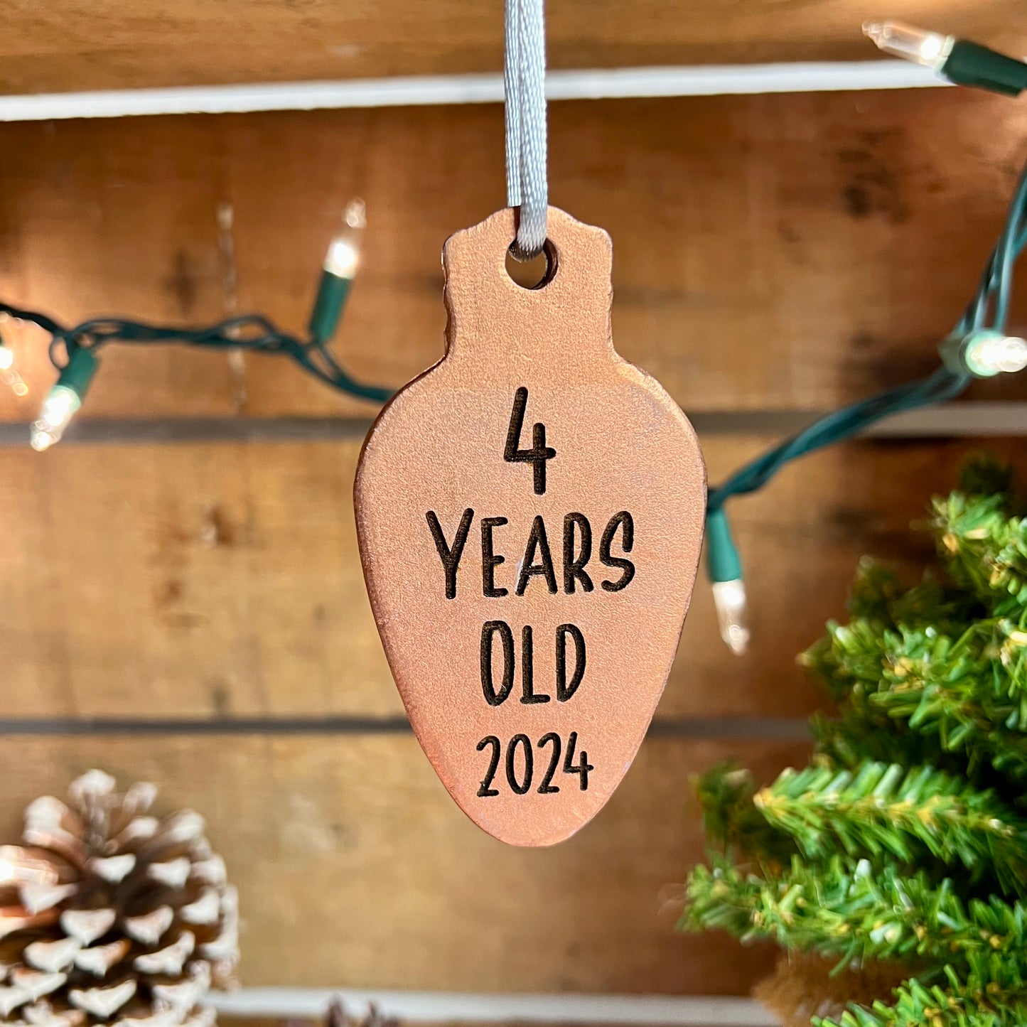 Personalized Kids Handwriting Lightbulb Ornament