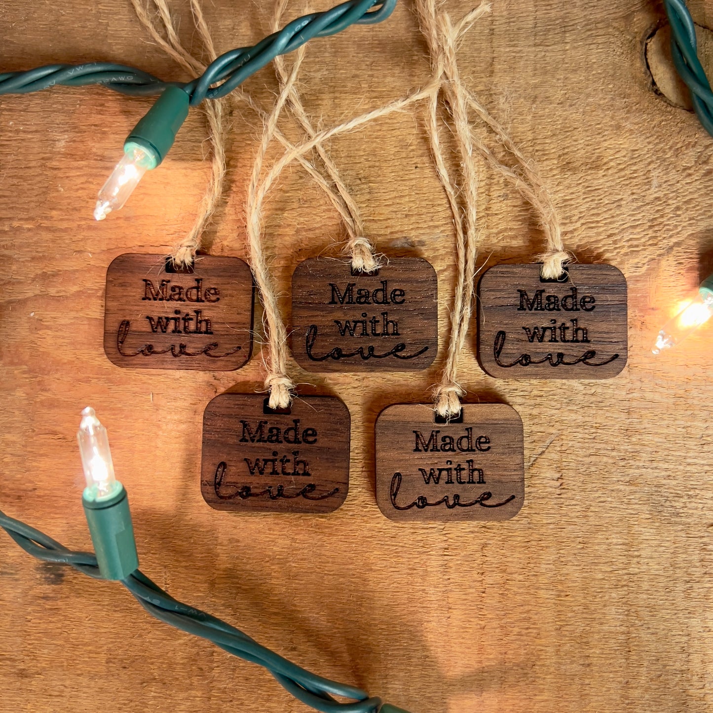 Made With Love Walnut Gift Tags