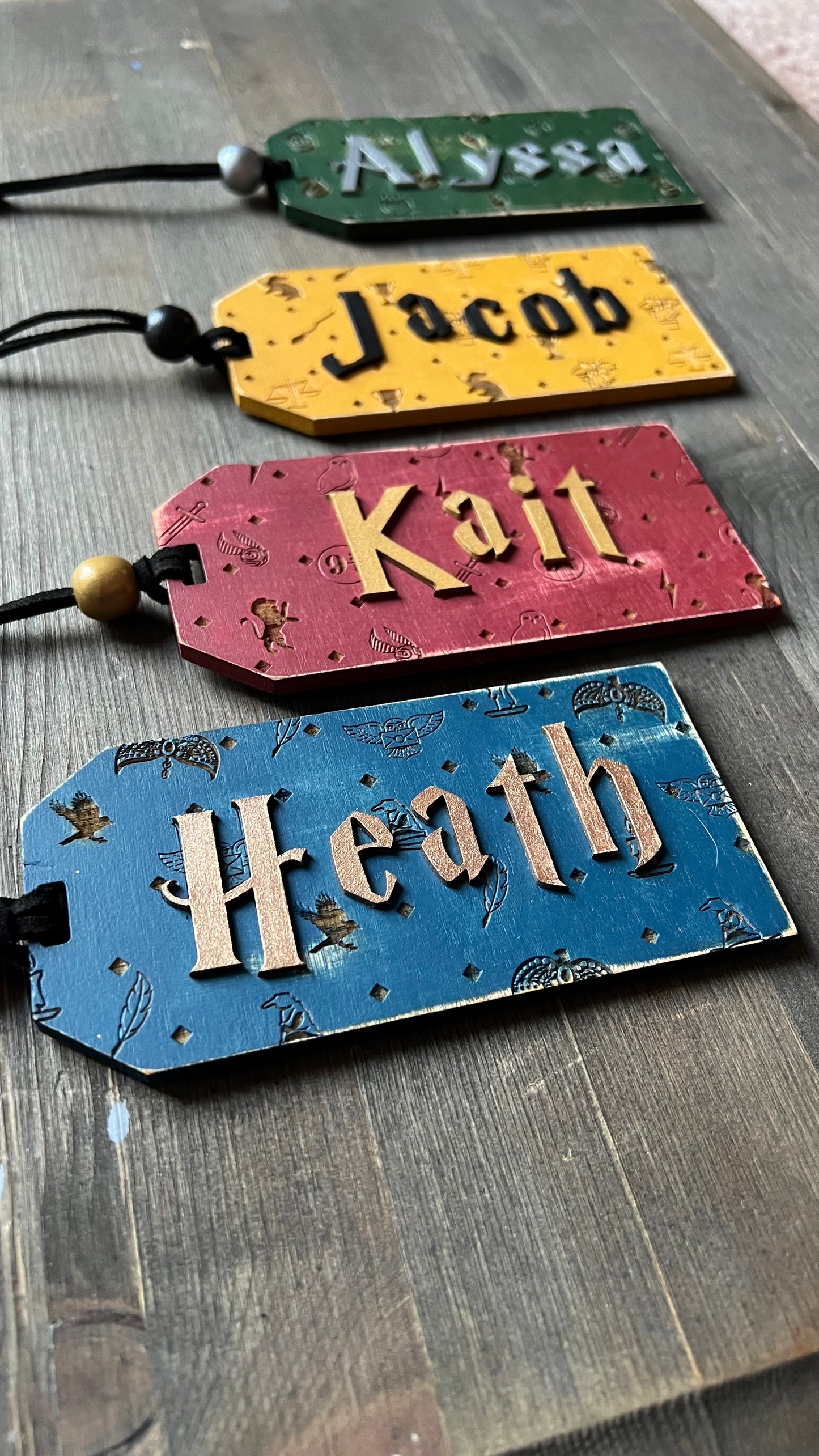 Harry Potter Hogwarts House Stocking Tag Ornaments