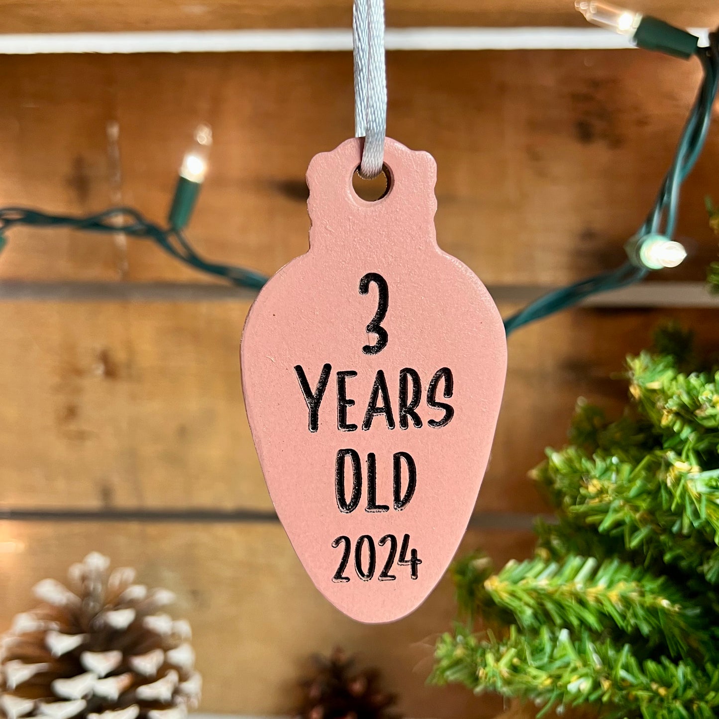 Personalized Kids Handwriting Lightbulb Ornament