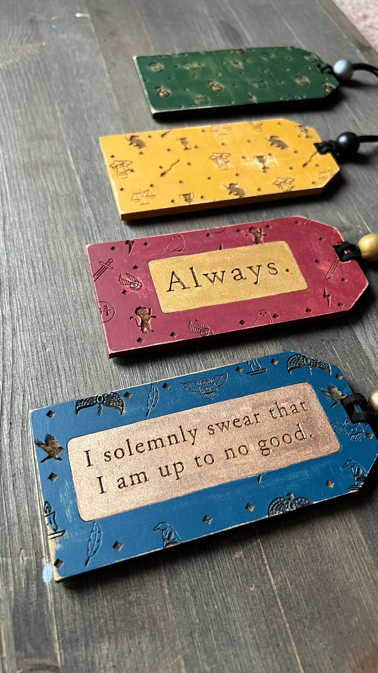 Harry Potter Hogwarts House Stocking Tag Ornaments
