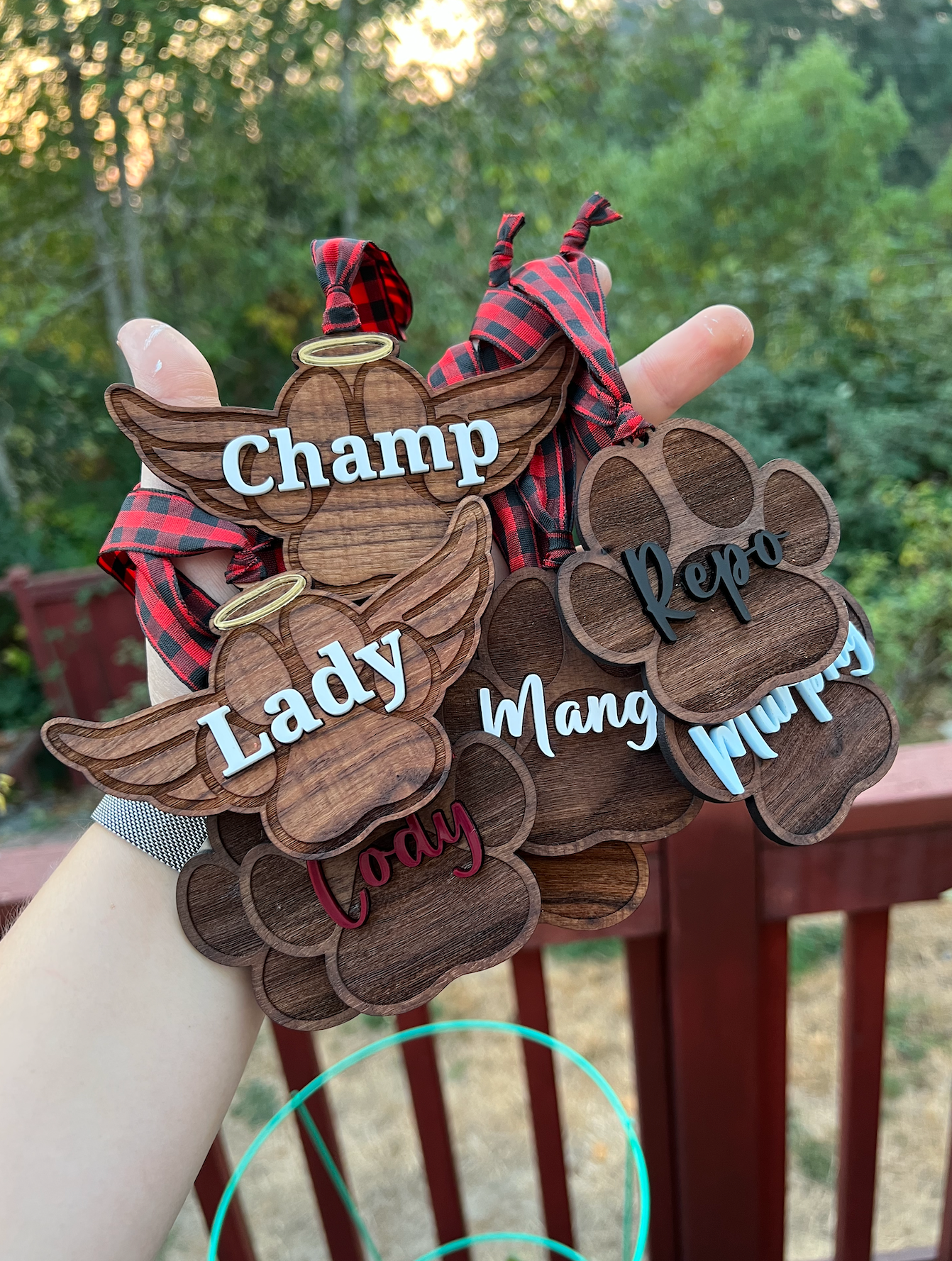 Custom Memorial Paw Print Ornament
