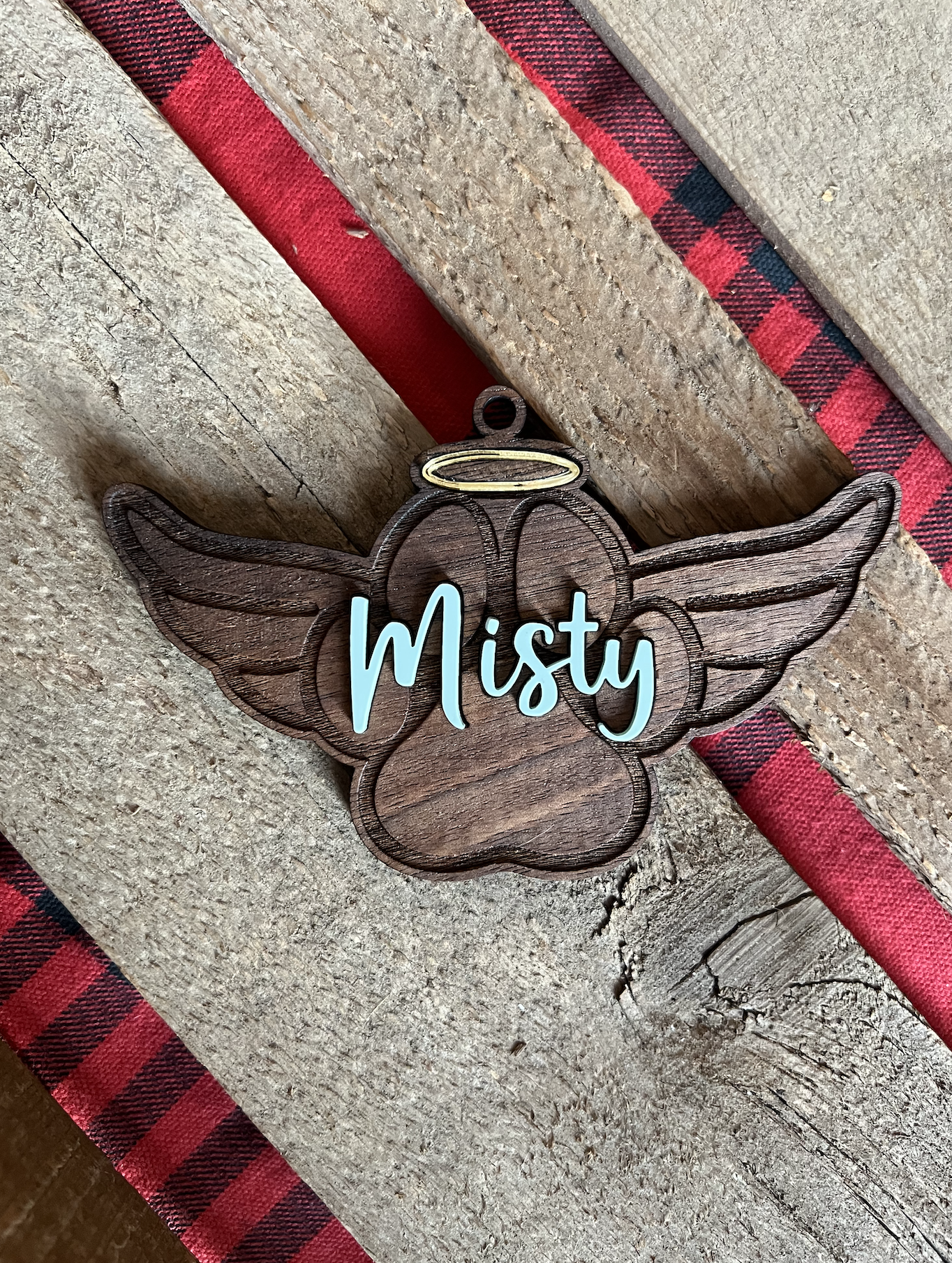Custom Memorial Paw Print Ornament