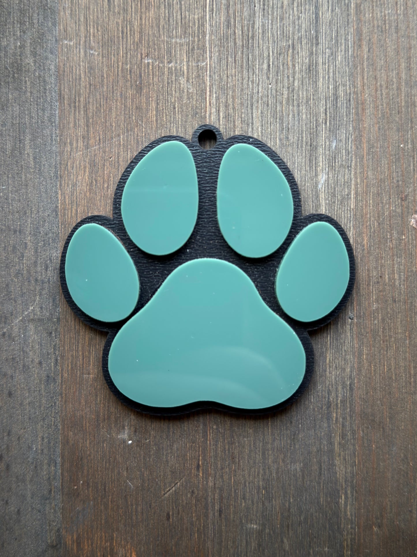 Acrylic Paw Print Ornament