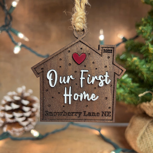 Personalized "Our First Home" Christmas Ornament