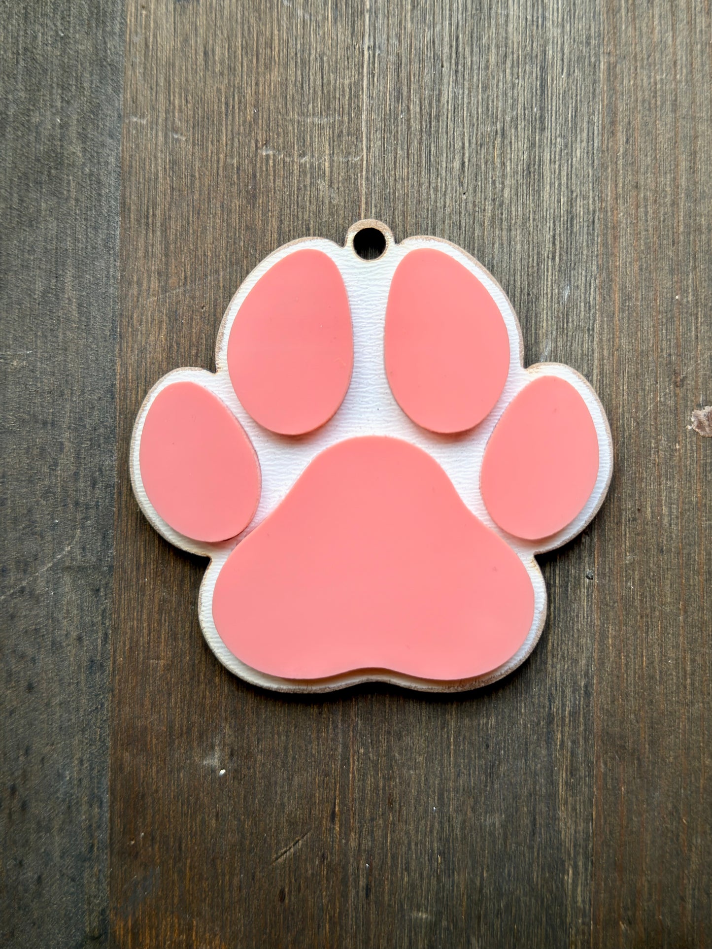 Acrylic Paw Print Ornament