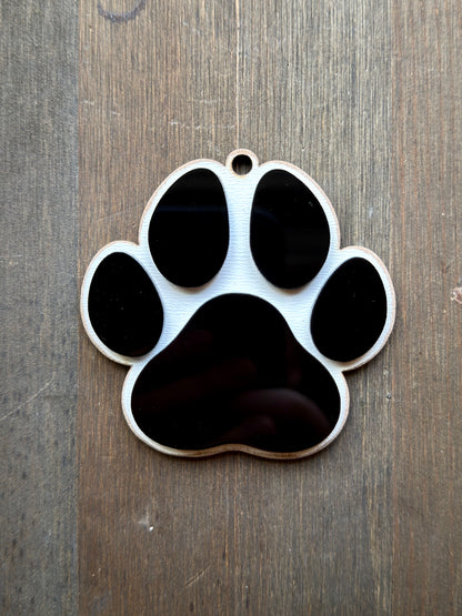 Acrylic Paw Print Ornament