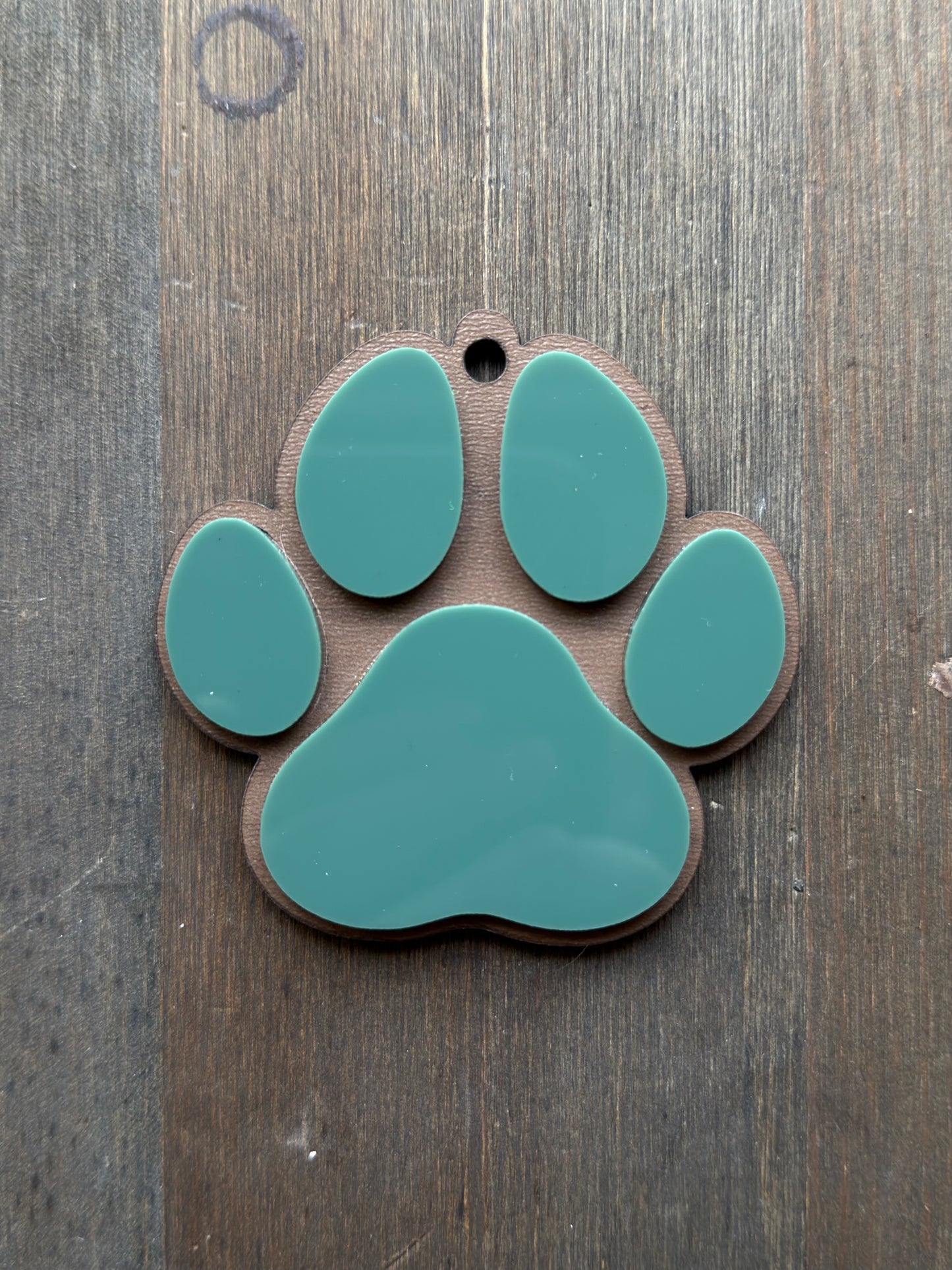 Acrylic Paw Print Ornament
