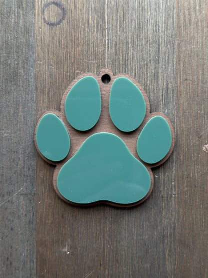 Acrylic Paw Print Ornament
