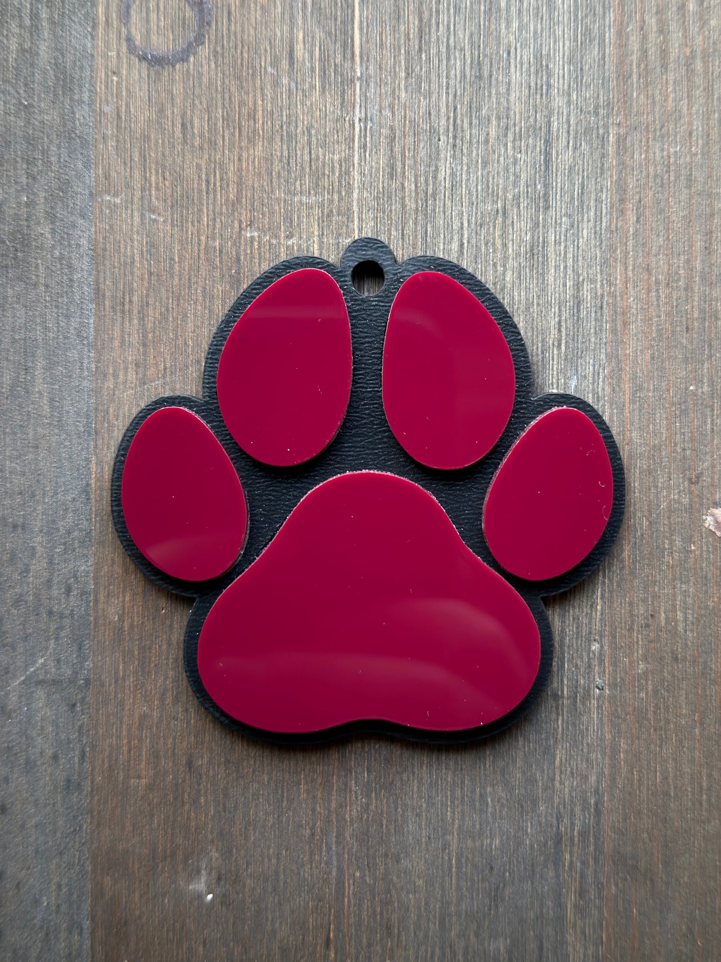Acrylic Paw Print Ornament