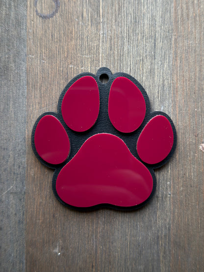 Acrylic Paw Print Ornament