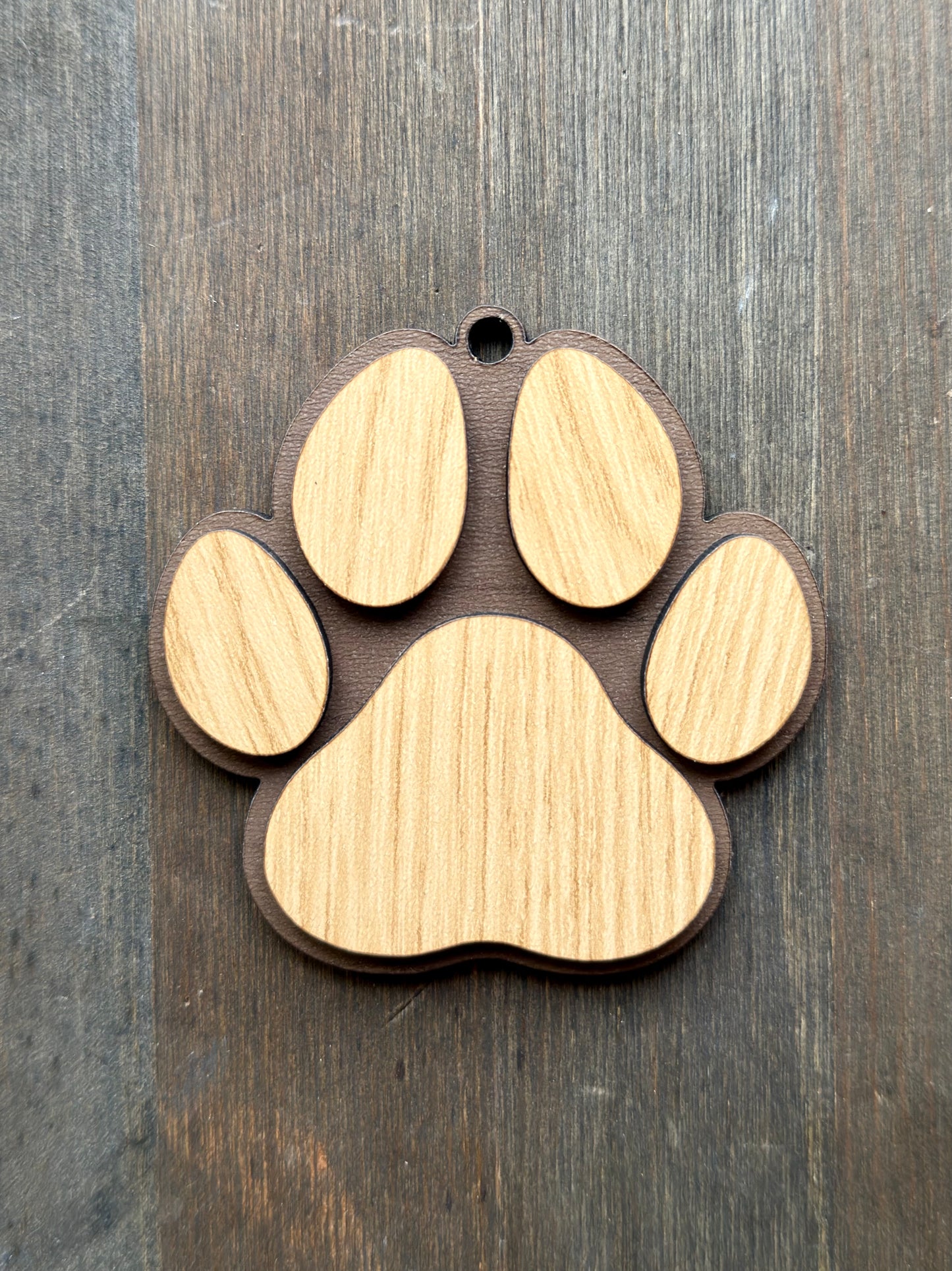 Acrylic Paw Print Ornament