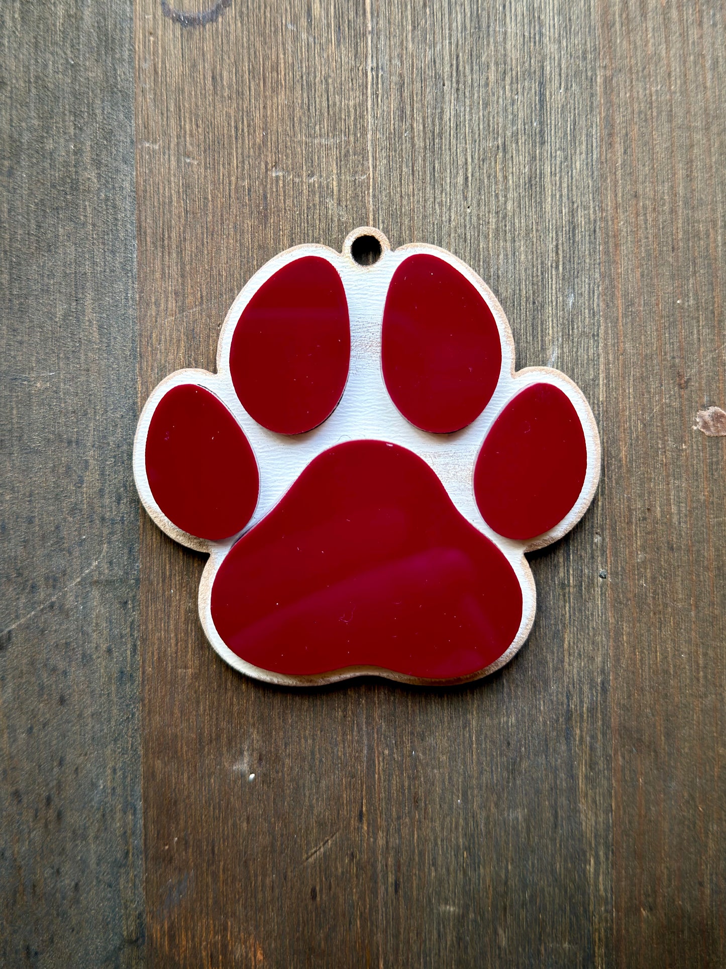 Acrylic Paw Print Ornament