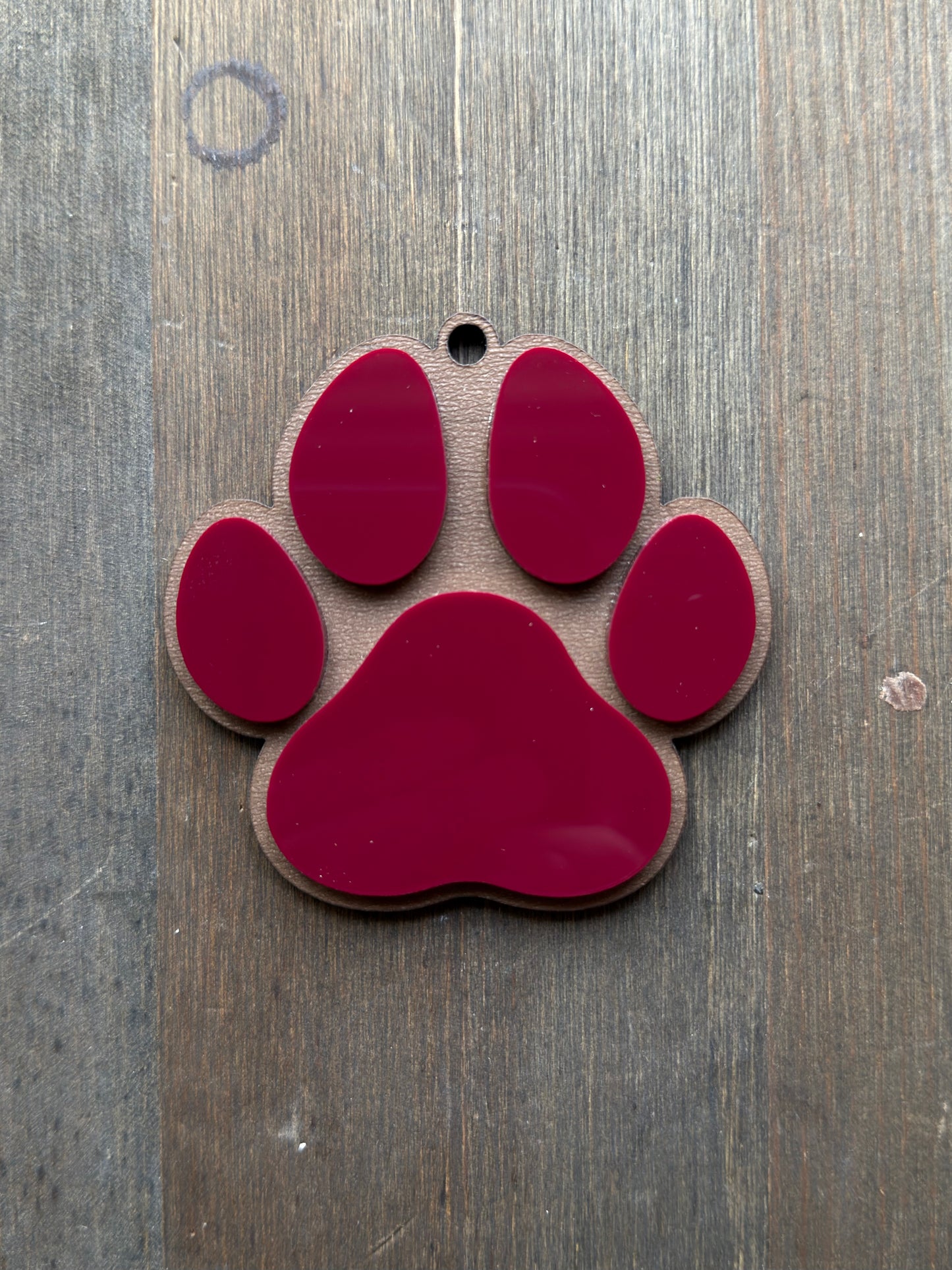 Acrylic Paw Print Ornament