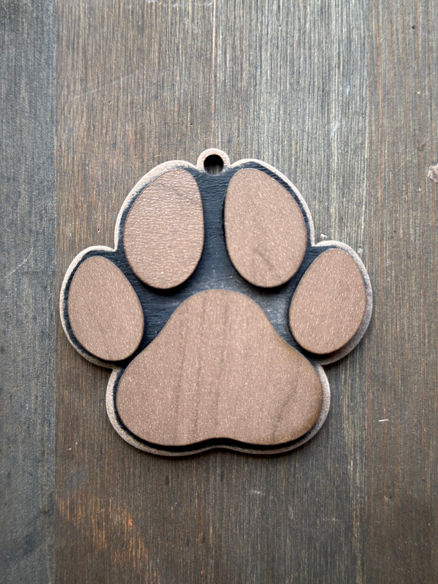 Acrylic Paw Print Ornament
