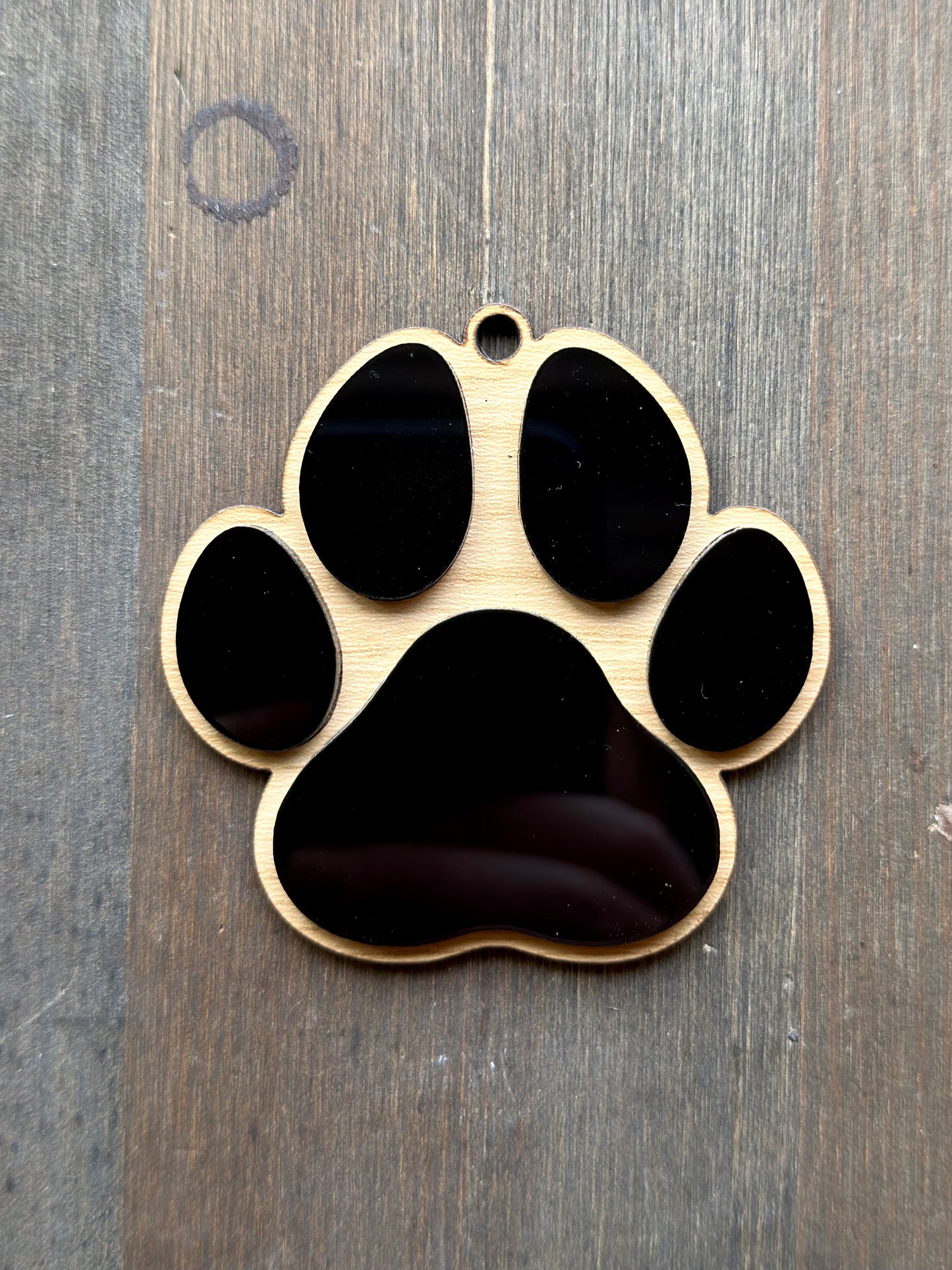 Acrylic Paw Print Ornament