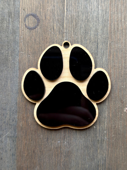 Acrylic Paw Print Ornament