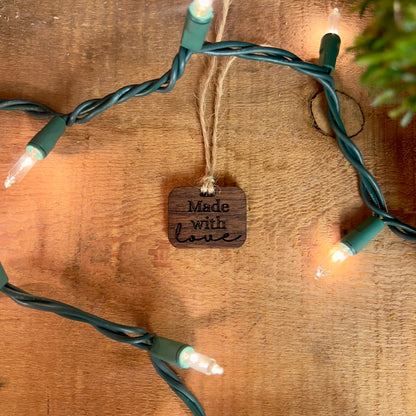 Made With Love Walnut Gift Tags