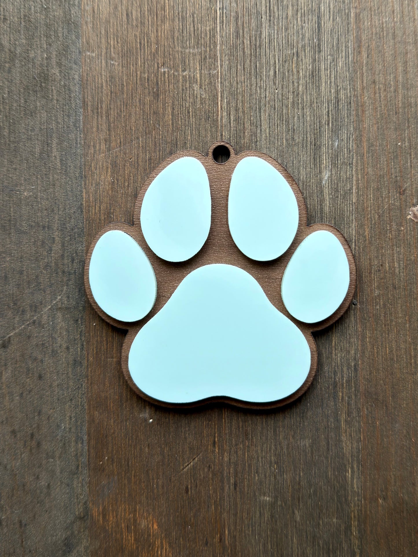 Acrylic Paw Print Ornament