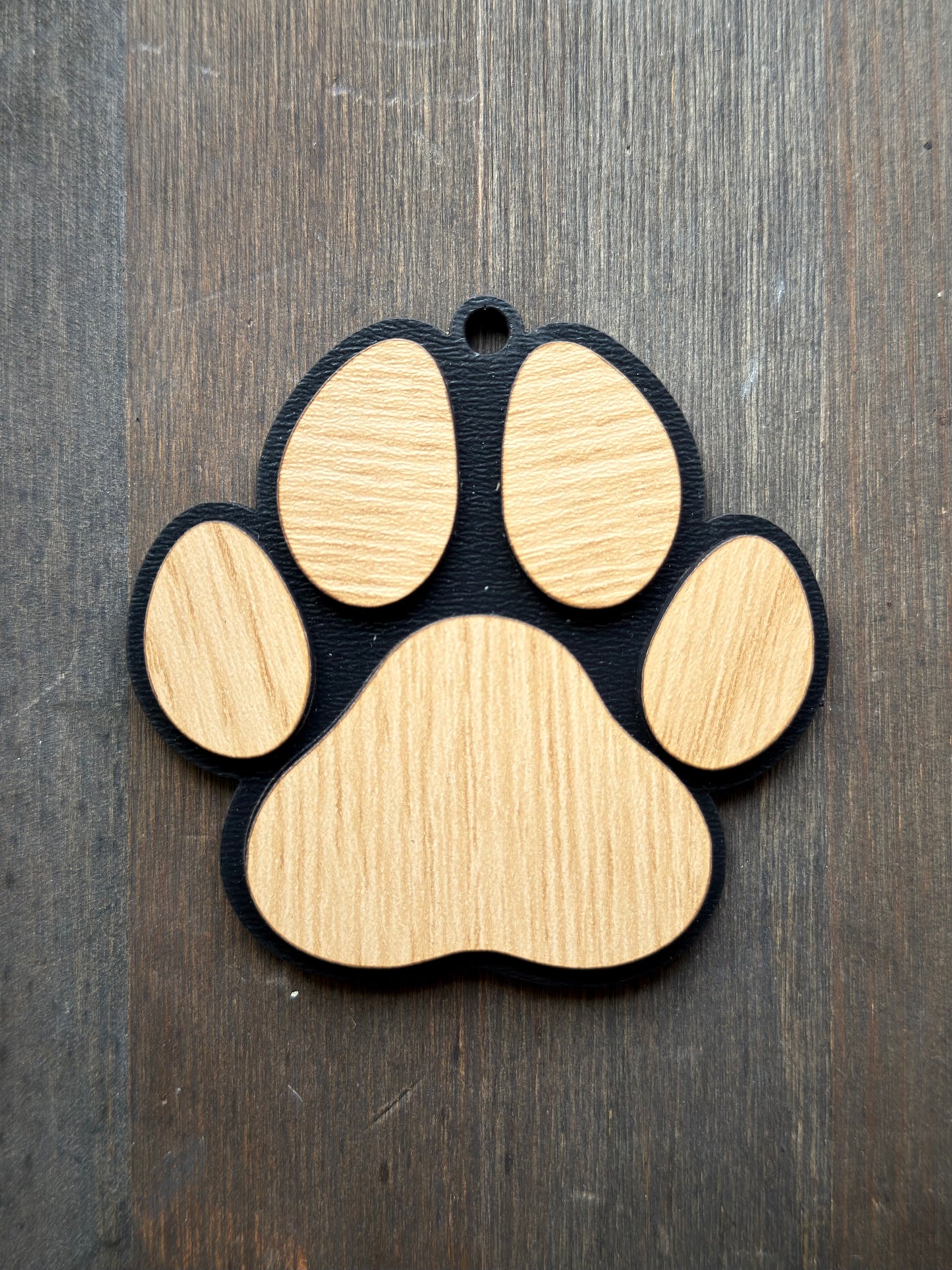 Acrylic Paw Print Ornament