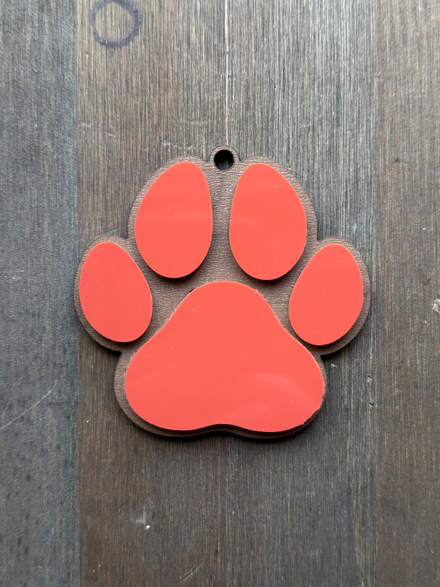 Acrylic Paw Print Ornament
