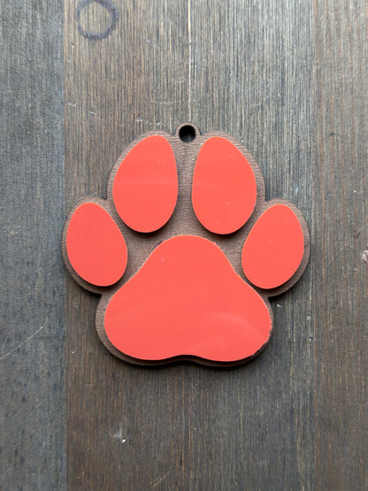 Acrylic Paw Print Ornament