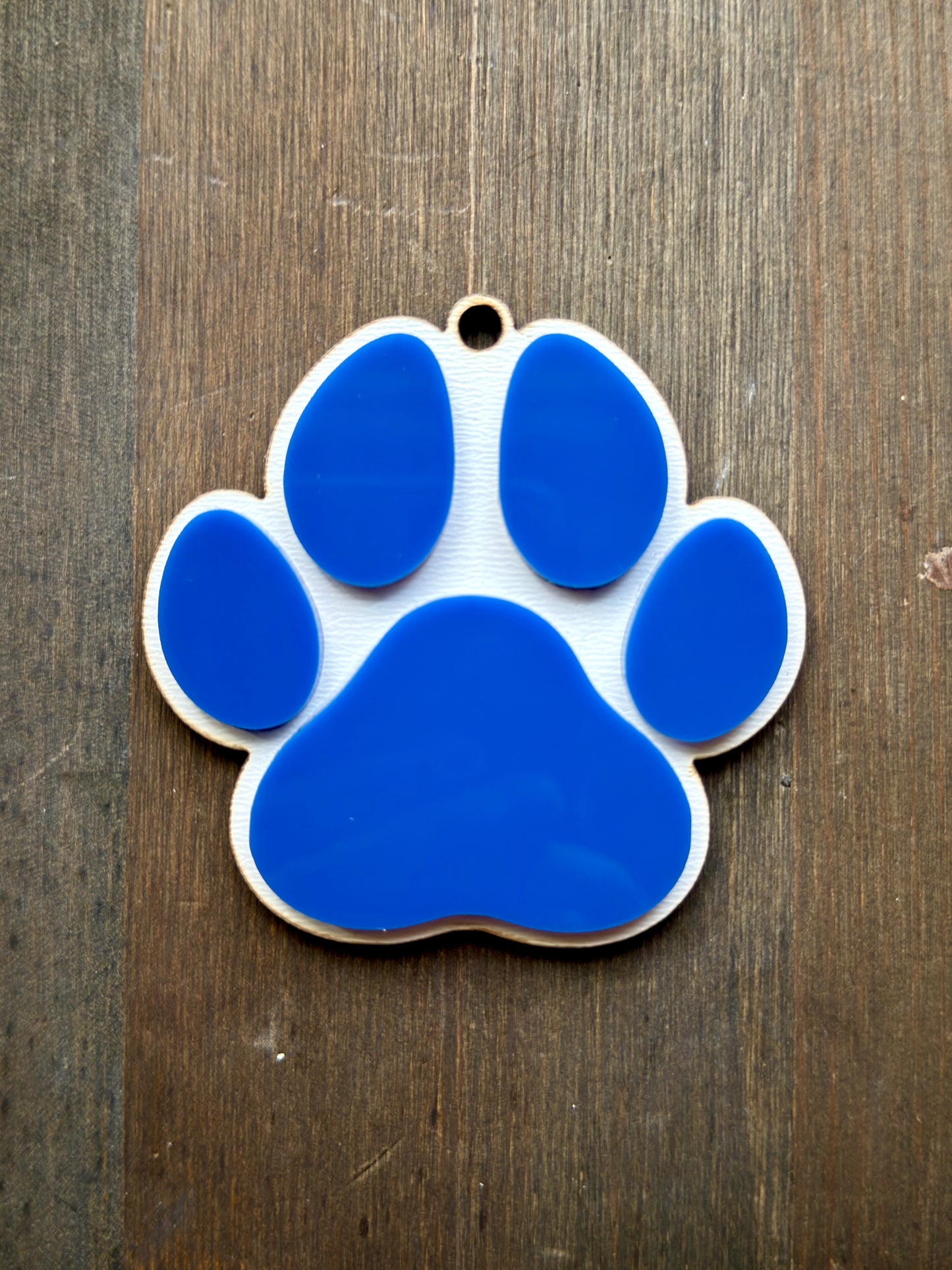 Acrylic Paw Print Ornament