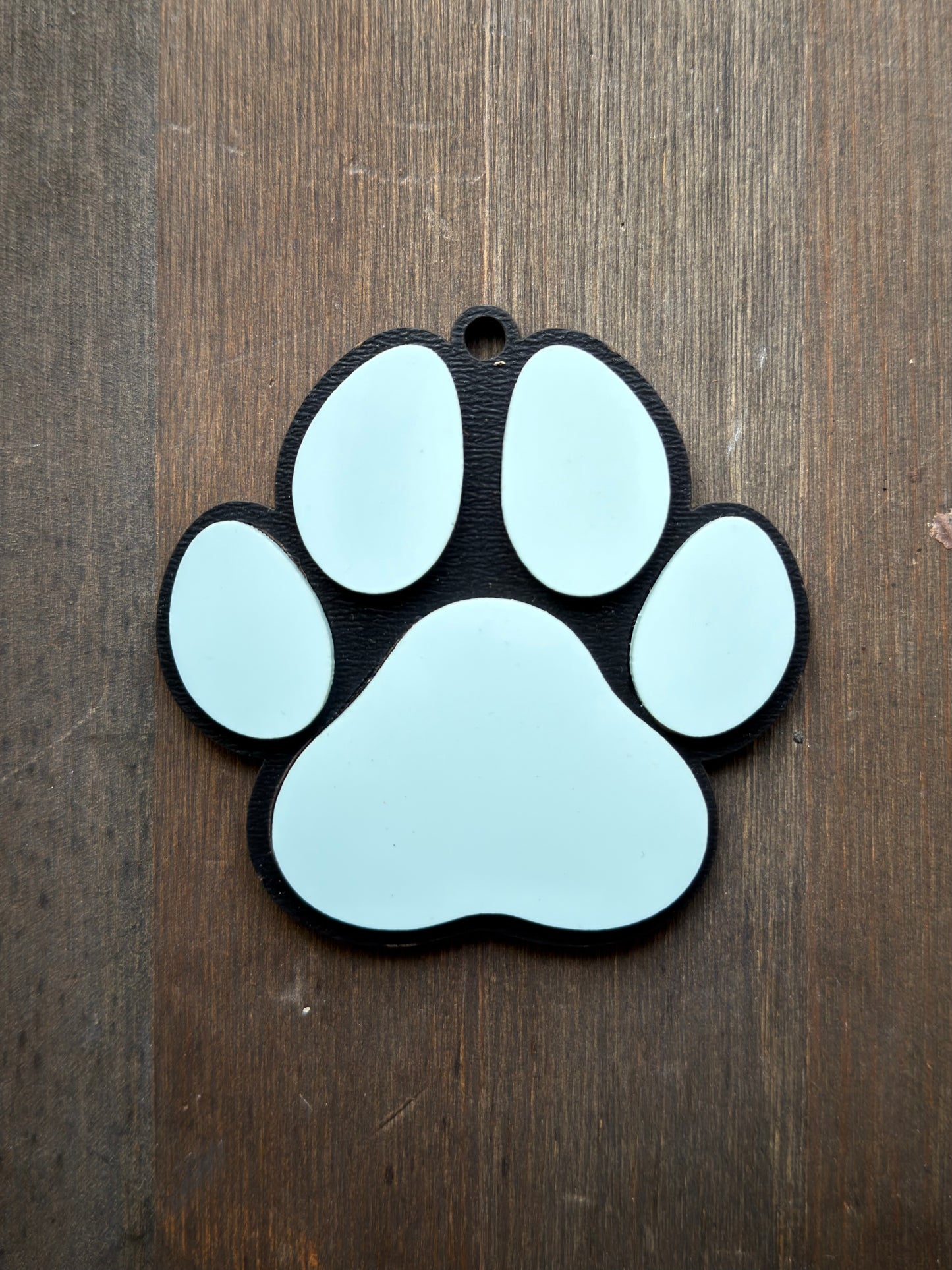 Acrylic Paw Print Ornament