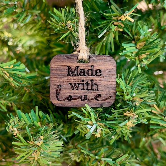 Made With Love Walnut Gift Tags