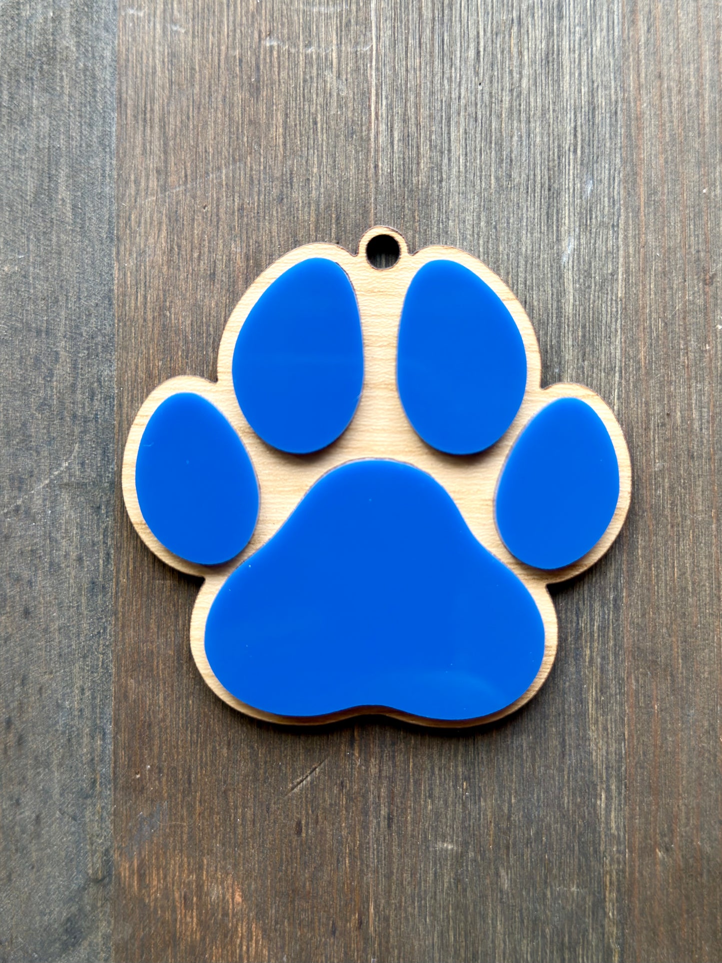 Acrylic Paw Print Ornament