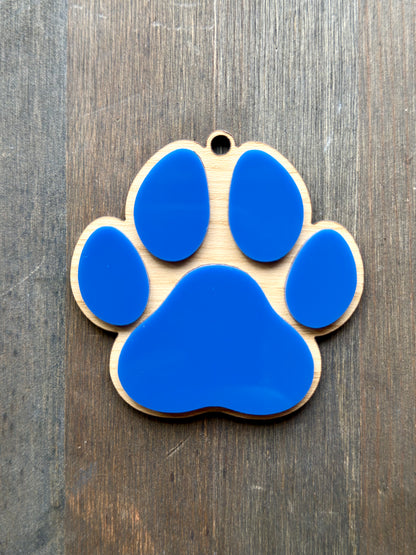 Acrylic Paw Print Ornament