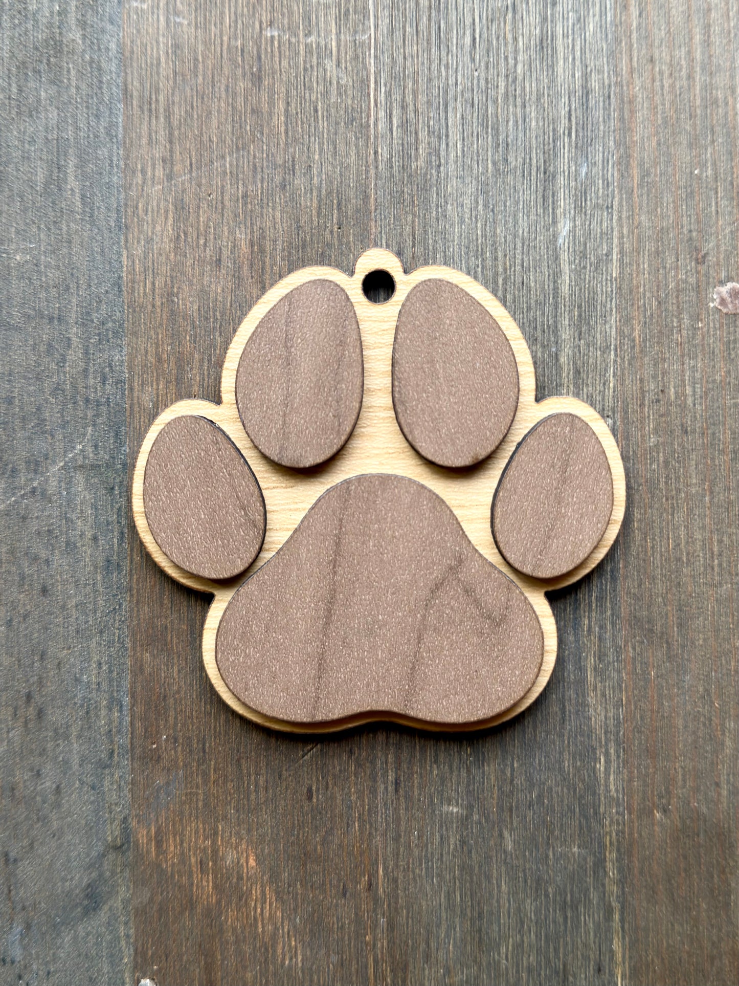 Acrylic Paw Print Ornament