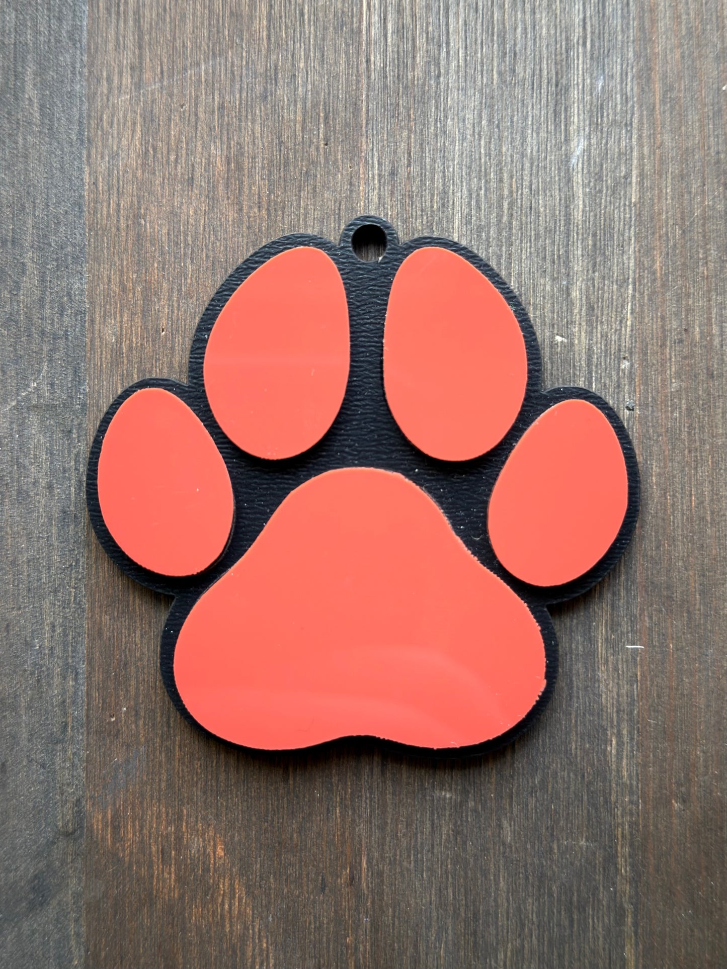 Acrylic Paw Print Ornament