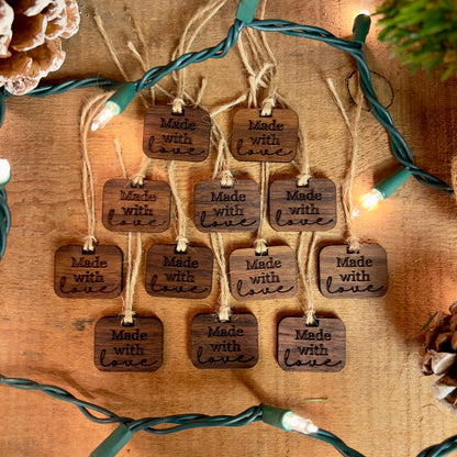 Made With Love Walnut Gift Tags