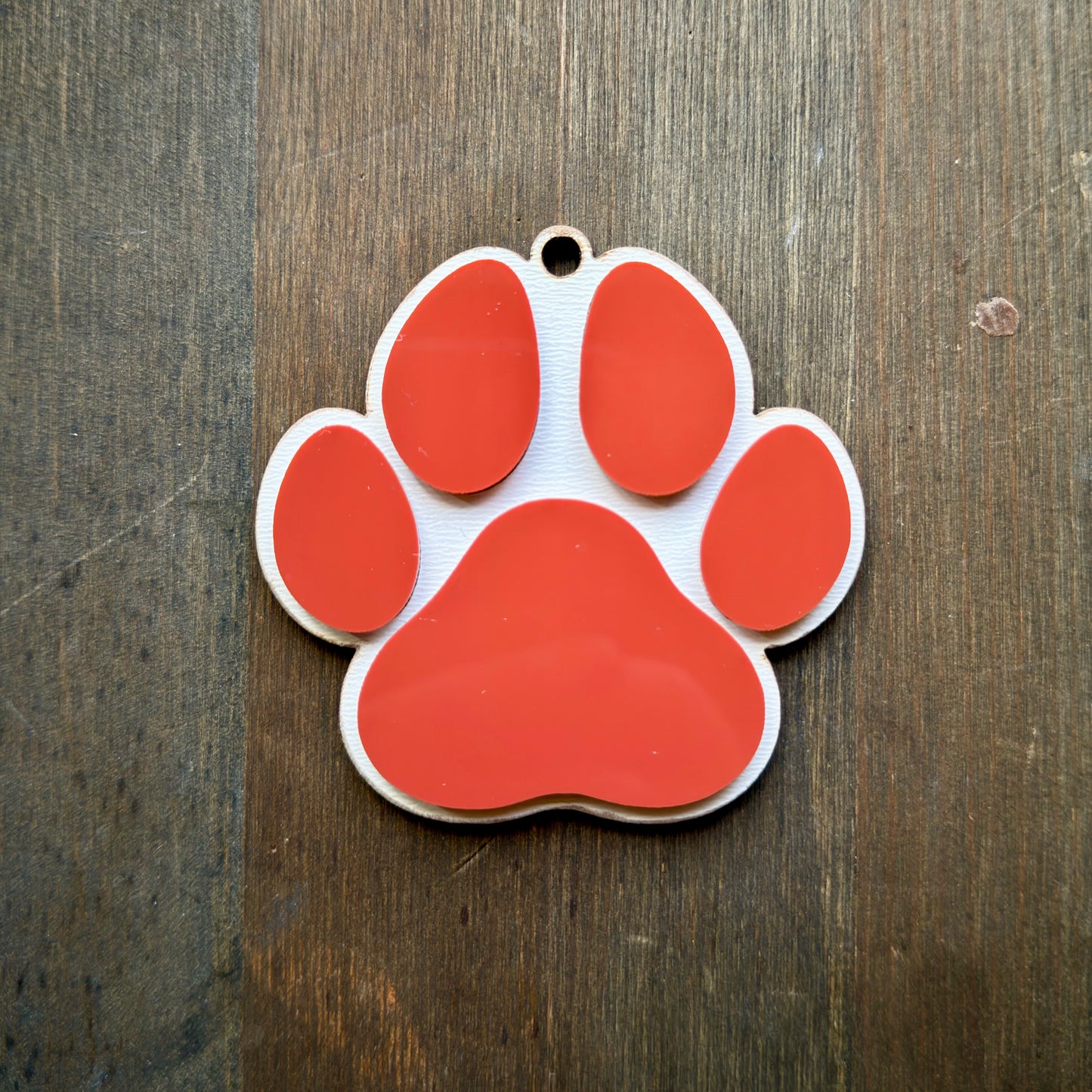 Acrylic Paw Print Ornament