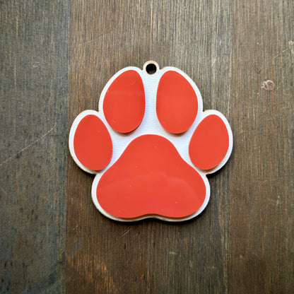 Acrylic Paw Print Ornament