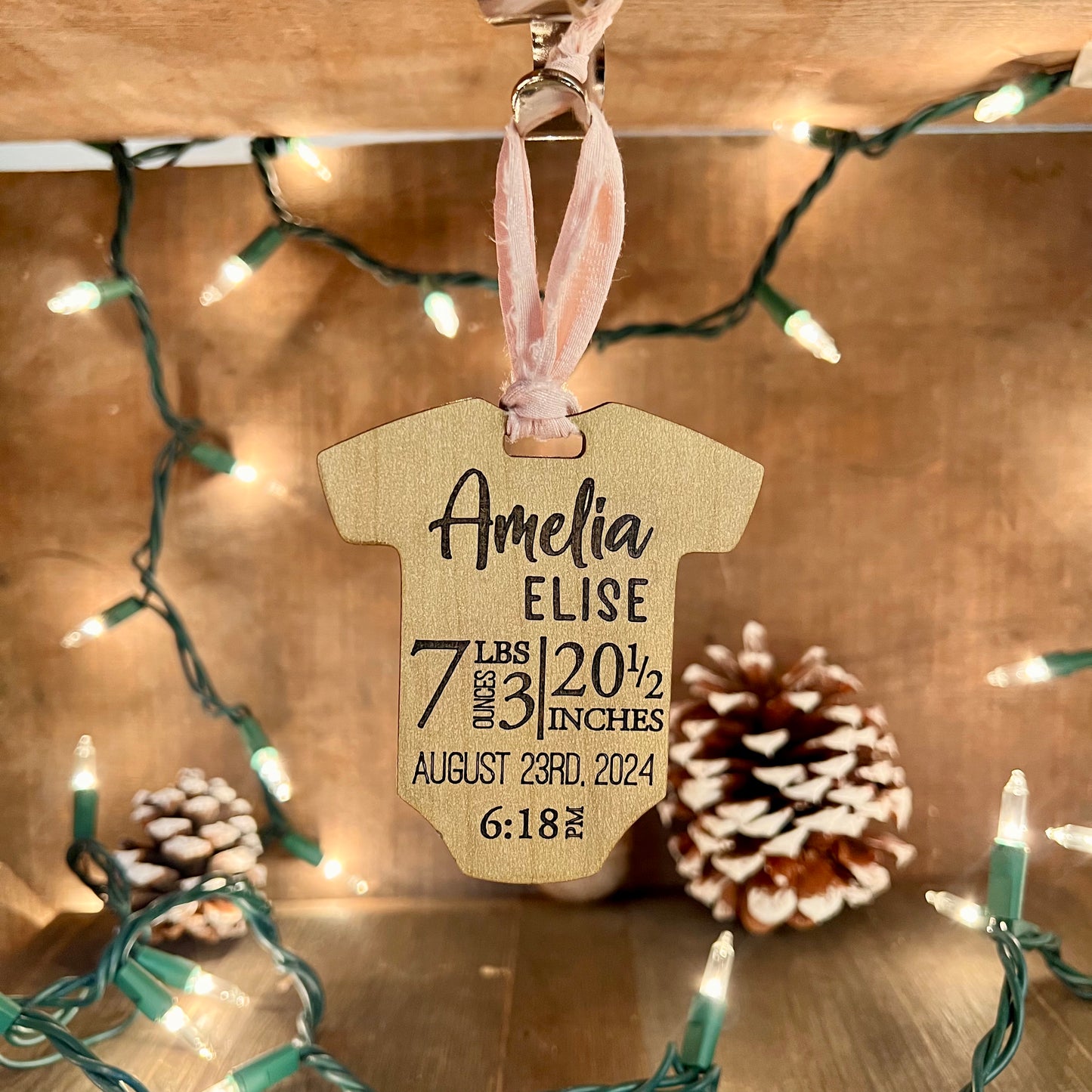 Baby's First Christmas Custom Onesie Ornament