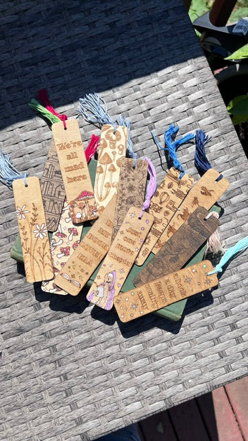 Wooden Engraved Bookmark