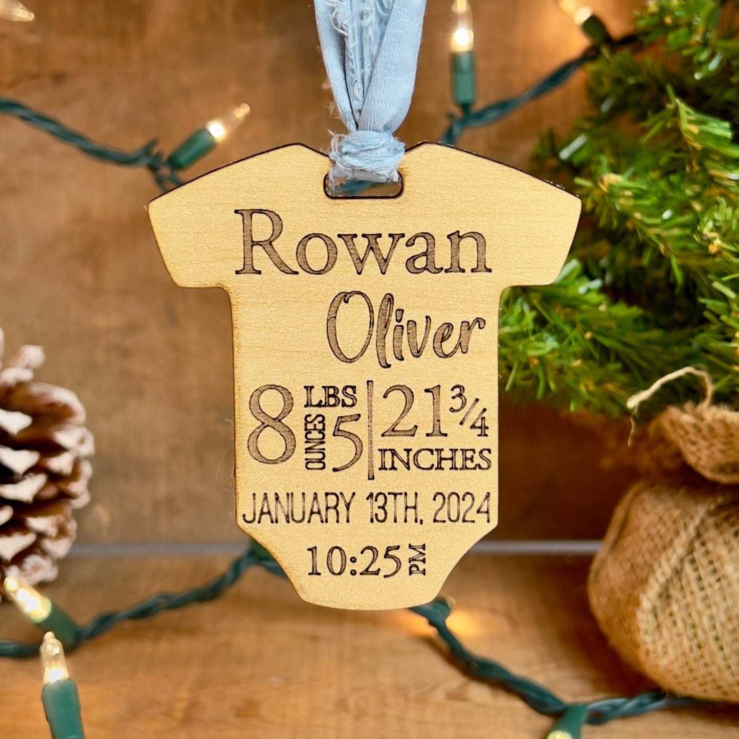 Baby's First Christmas Custom Onesie Ornament