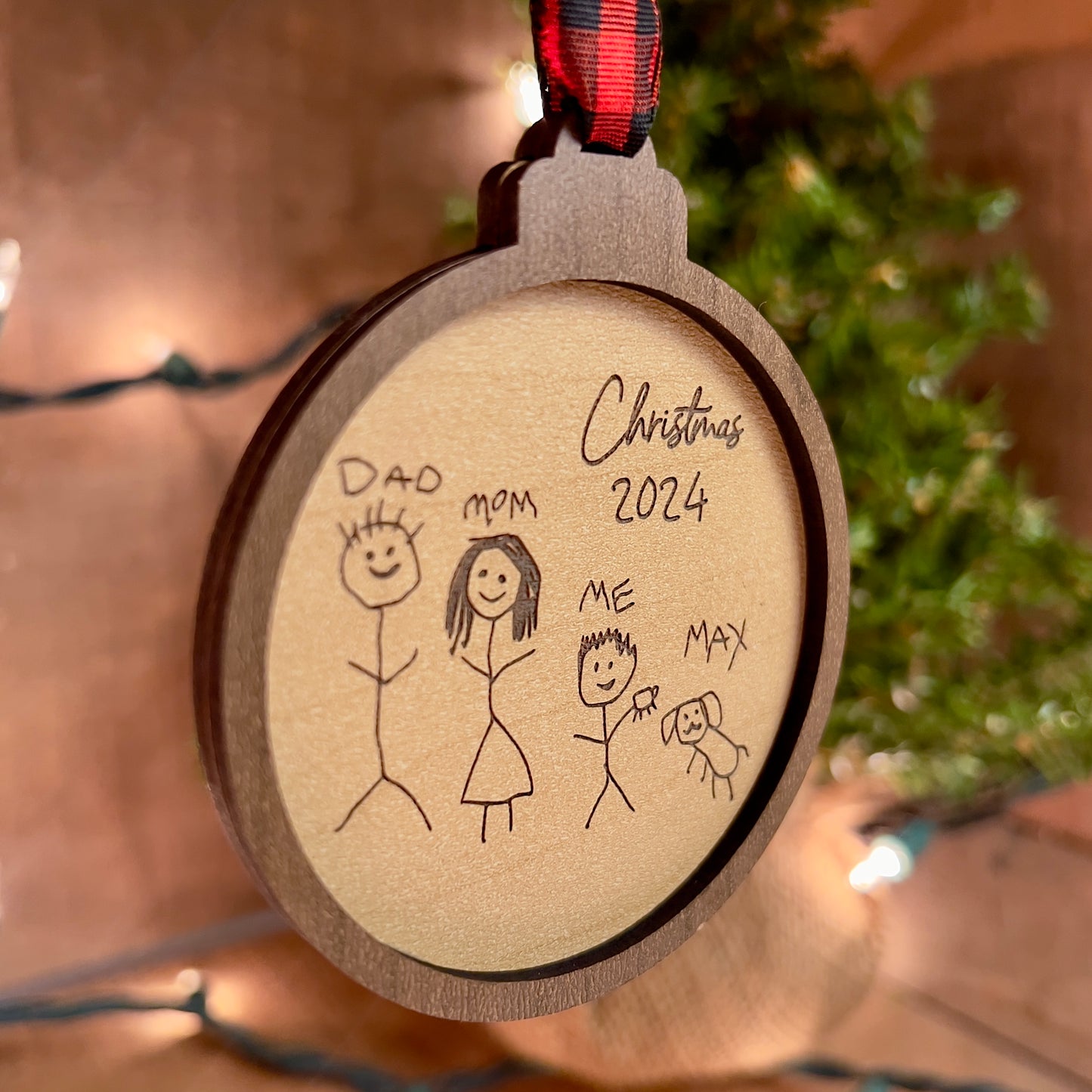 Personalized Kids Art Keepsake Ornament