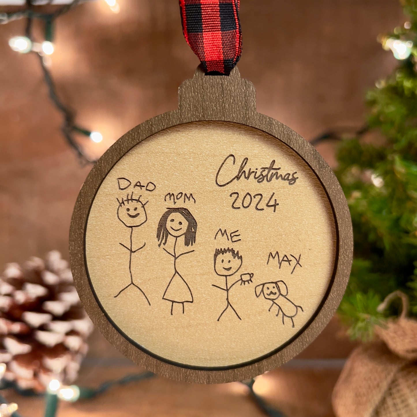 Personalized Kids Art Keepsake Ornament