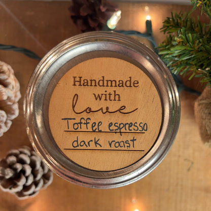 Handmade With Love Mason Jar Wood Sticker Labels