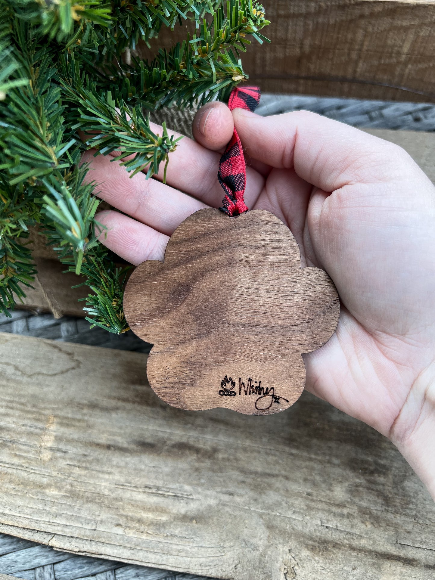 Custom Paw Print Christmas Ornament